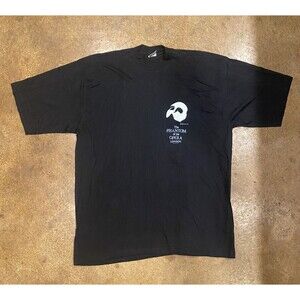 Vintage Phantom Of The Opera London Tee Adult XL Black 1988 80s Graphic Tshirt